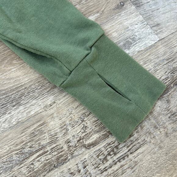 Sweaty Betty Olive Green Hoodie Pullover V Neck Lounge Sweatshirt M - Picture 4 of 6